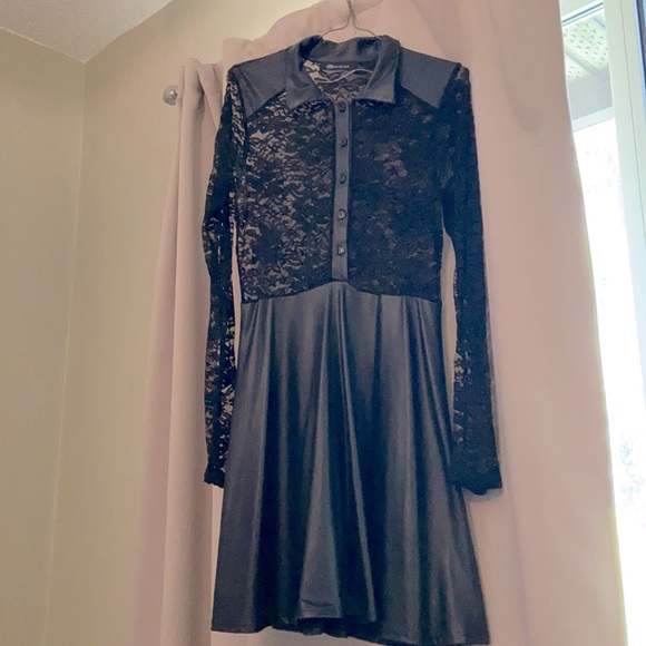 Faux leather and lace dress - Picture 1 of 1